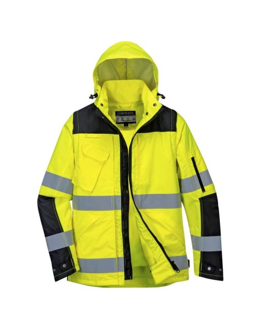 Jacheta reflectorizanta Hi-Vis Premium 3-in-1 [C469] Galben si negru