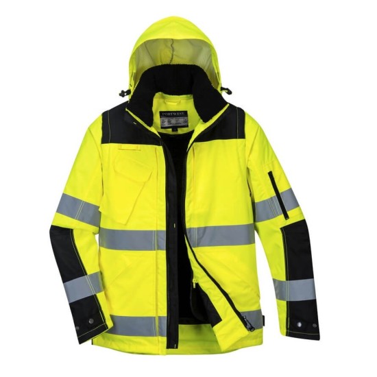 Jacheta reflectorizanta Hi-Vis Premium 3-in-1 [C469] Galben si negru