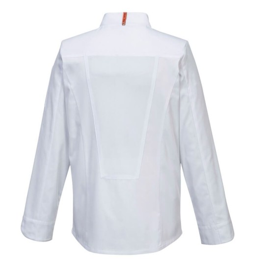 Jacheta bucatar maneca lunga MeshAir [C838], Alb