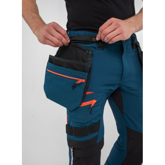 Pantaloni de lucru stretch premium DX440, negru galben Pantaloni de lucru stretch premium DX440, negru galben