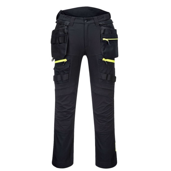 Pantaloni de lucru stretch premium DX440, negru galben Pantaloni de lucru stretch premium DX440, negru galben