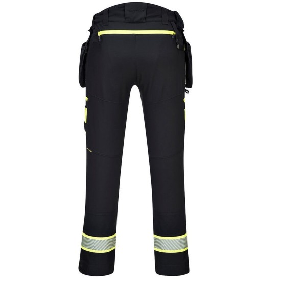 Pantaloni de lucru stretch premium DX440, negru galben Pantaloni de lucru stretch premium DX440, negru galben