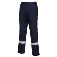 Pantaloni de protectie ignifuga, dungi reflectorizante, Bizweld Iona [BZ14] Bleumarin
