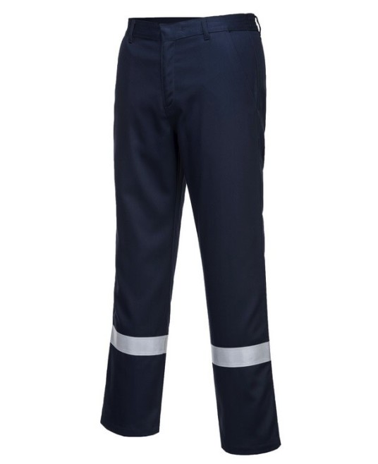 Pantaloni de protectie ignifuga, dungi reflectorizante, Bizweld Iona [BZ14] Bleumarin