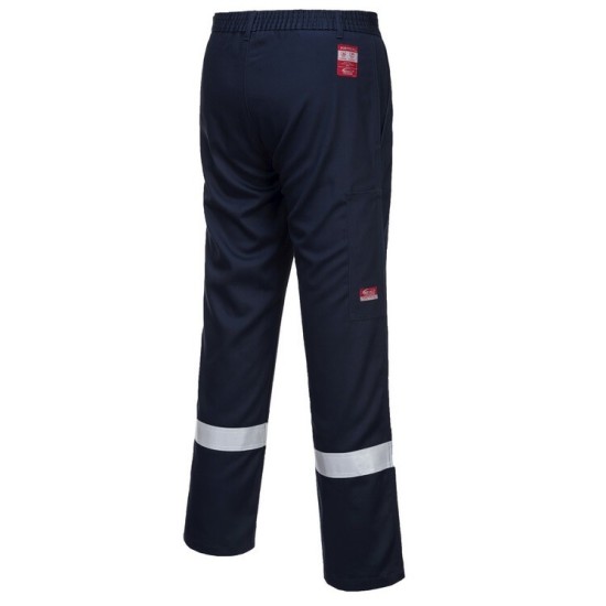 Pantaloni de protectie ignifuga, dungi reflectorizante, Bizweld Iona [BZ14] Bleumarin