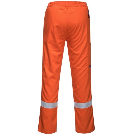 Pantaloni de protectie ignifuga, dungi reflectorizante, Bizweld Iona [BZ14] Portocaliu