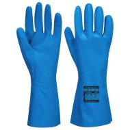 Manusi de protectie antichimica din nitril, impermeabile, Food Safe[A814] Albastru