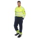 Combinezon de protectie Bizweld Hi-Vis reflectorizant Antistatic [BIZ7] Galben si bleumarin