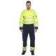 Combinezon de protectie Bizweld Hi-Vis reflectorizant Antistatic [BIZ7] Galben si bleumarin