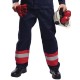 Pantaloni ignifugi, antistatici, protectie arc electric Bizflame Plus [FR56] Bleumarin si rosu