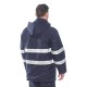 Jacheta de protectie ignifuga vatuita, reflectorizanta, antistatica, Bleumarin Jacheta de protectie ignifuga vatuita, reflectorizanta, antistatica, Bleumarin