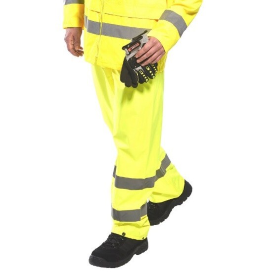 Pantaloni de ploaie  impermeabili, Hi-Vis reflectorizanti [H441] Galben