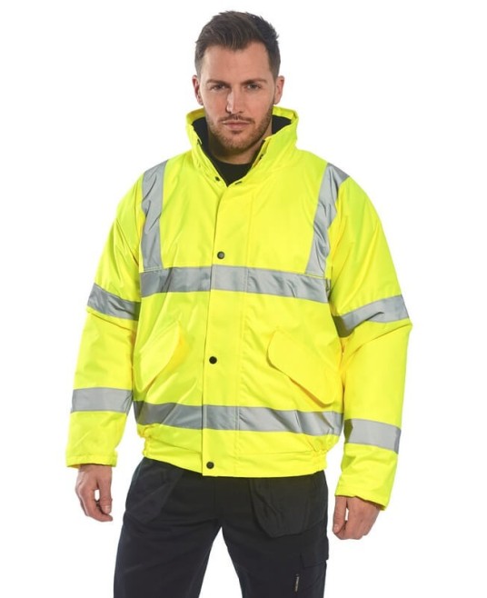 Jacheta vatuita reflectorizanta, inalta vizibilitate, impermeabila, Galben