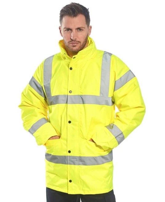 Jacheta vatuita reflectorizanta, Hivis, impermeabila, Galben