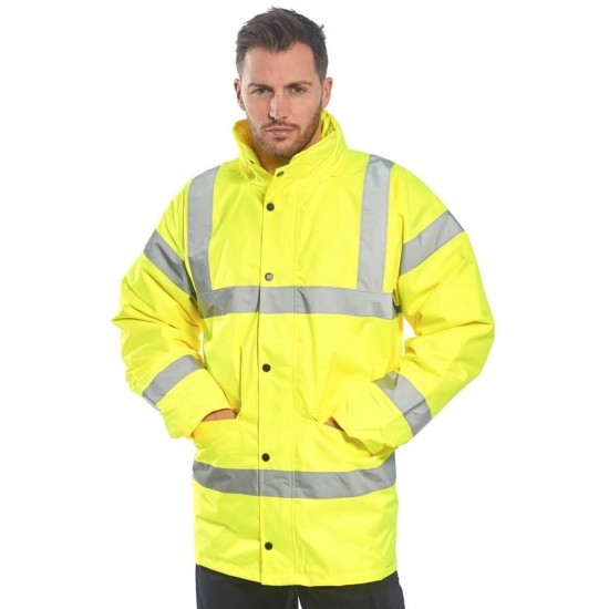 Jacheta vatuita reflectorizanta, Hivis, impermeabila, Galben