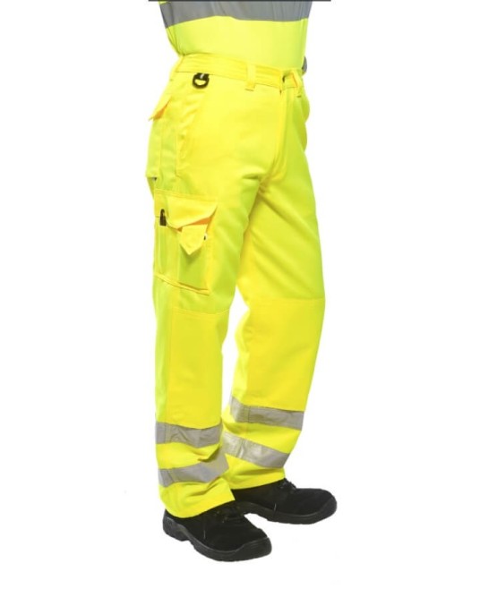 Pantaloni HiVis tercot 245g/m2 galbeni