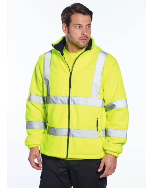 Fleece reflectorizant, inalta vizibilitate, rezistent la vant, 300g/m2 [ F300] Portocaliu