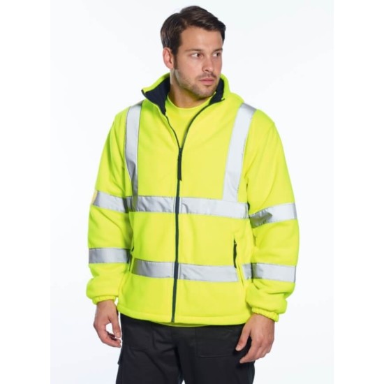 Fleece reflectorizant, inalta vizibilitate, rezistent la vant, 300g/m2[ F300] Portocaliu