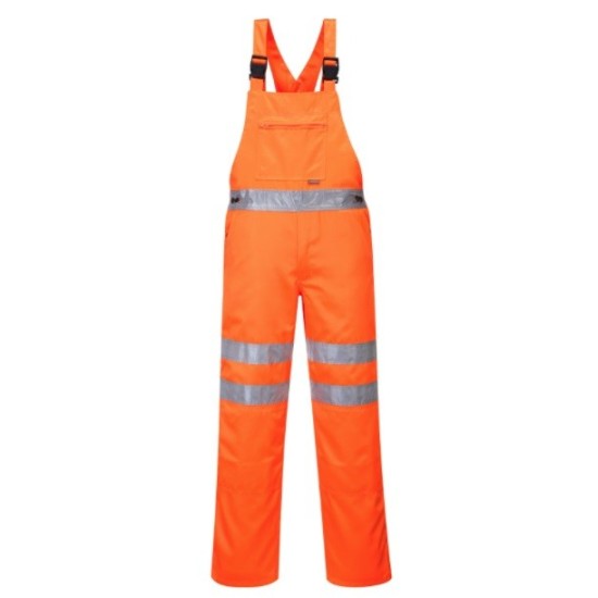 Salopeta de protectie cu pieptar reflectorizanta, HiVis, tercot 280g/m2 [RT43] Portocaliu