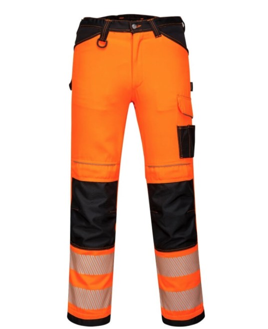 Pantaloni de protectie reflectorizanti, gama premium  PW3 [PW340] Portocaliu si negru