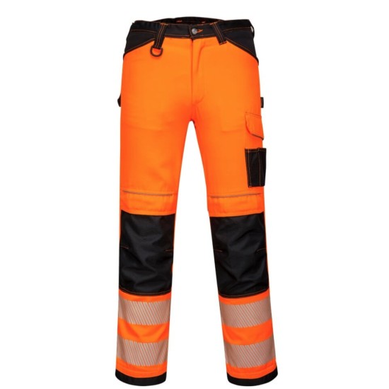 Pantaloni de protectie reflectorizanti, gama premium  PW3 [PW340] Portocaliu si negru