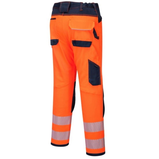 Pantaloni de protectie reflectorizanti, gama premium  PW3 [PW340] Portocaliu si bleumarin