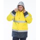 Jacheta vatuita reflectorizanta, 4 in 1, inalta vizibilitate, impermeabila, Galben si bleumarin Jacheta vatuita reflectorizanta, 4 in 1, inalta vizibilitate, impermeabila, Galben si bleumarin
