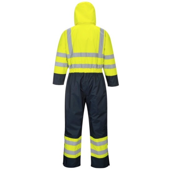 Combinezon vatuit reflectorizant, HiVis, Galben si negru