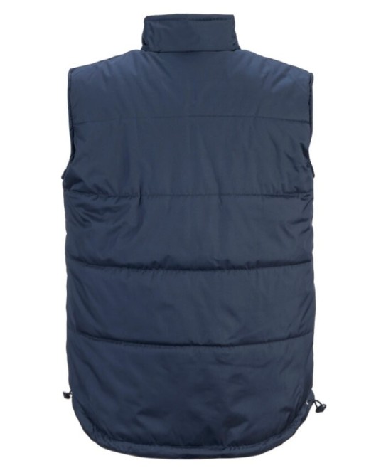 Vesta vatuita, impermeabila, buzunar telefon, strat superior PVC, Bleumarin