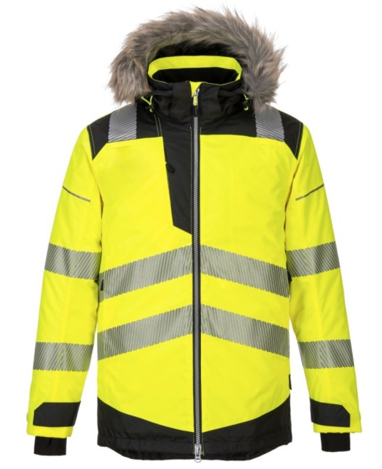 Jacheta vatuita HiVis reflectorizanta, calitate premium, galben si negru [PW369] 