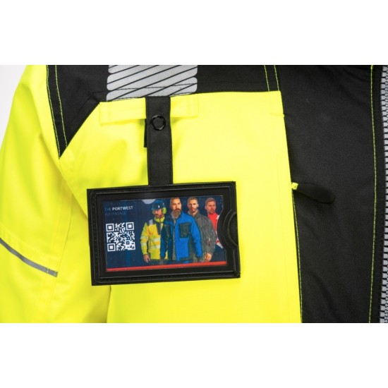 Jacheta vatuita HiVis reflectorizanta, calitate premium, galben si negru [PW369] 