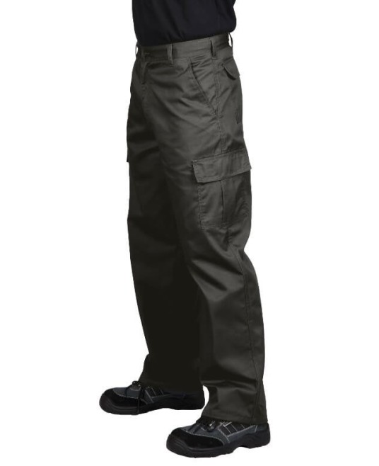 Pantaloni recomandati pentru Paza, buzunare Kombat, tercot, 245g/m2 [C701] Negru