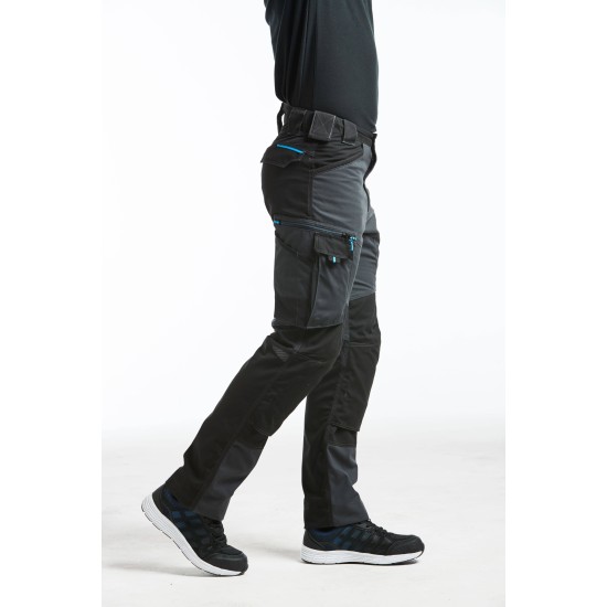 Pantaloni de lucru calitate premium Portwest, material stretch, colectia WX3 [T701] Gri si negru