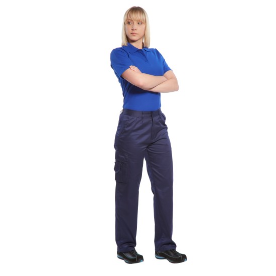 Pantaloni de lucru pentru femei, tercot, 210g/m2, buzunar lateral pe picior [C099] Bleumarin