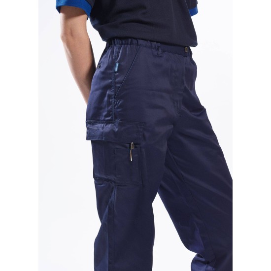 Pantaloni de lucru pentru femei, tercot, 210g/m2, buzunar lateral pe picior [C099] Bleumarin