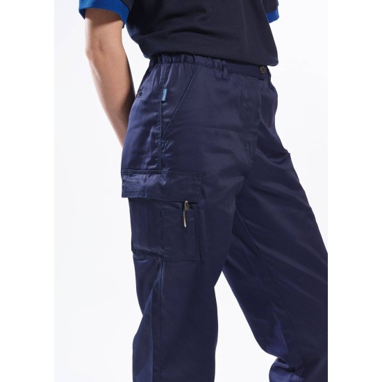 Pantaloni de lucru pentru femei, tercot, 210g/m2, buzunar lateral pe picior [C099] Negru