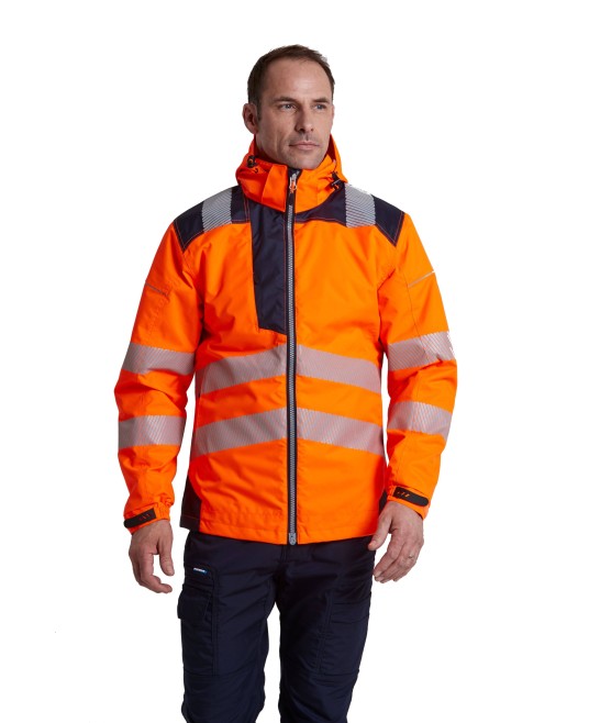 Jacheta vatuita reflectorizanta, captuseala Insulatex, gama premium PW3 [T400] Portocaliu si negru