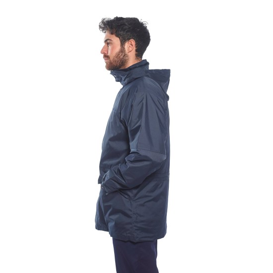 Jacheta de protectie vatuita, cu gluga, impermeabila, captusita cu fleece, Bleumarin Jacheta de protectie vatuita, cu gluga, impermeabila, captusita cu fleece, Bleumarin