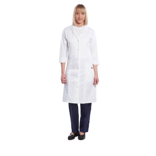 Halat medical pentru femei, calitate premium, tercot, 210g/m2 [LW56] Alb