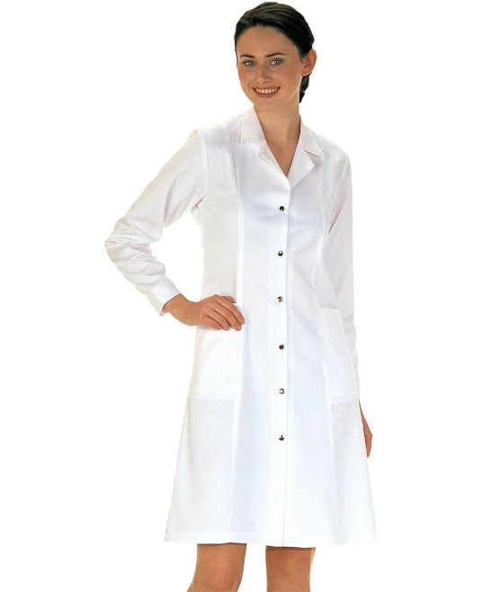 Halat medical pentru femei, calitate premium, tercot, 210g/m2 [LW56] Alb