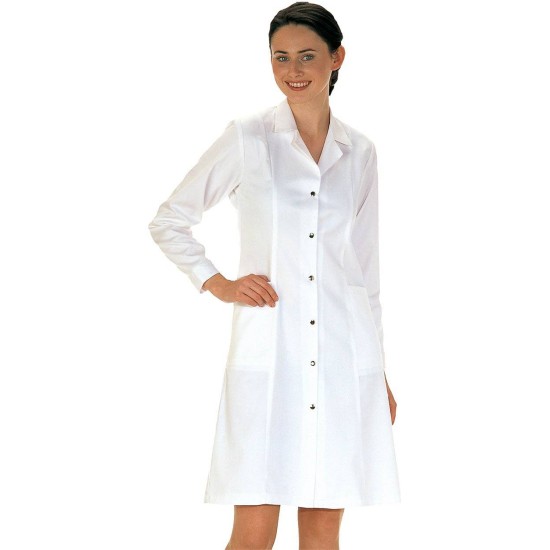 Halat medical pentru femei, calitate premium, tercot, 210g/m2 [LW56] Alb