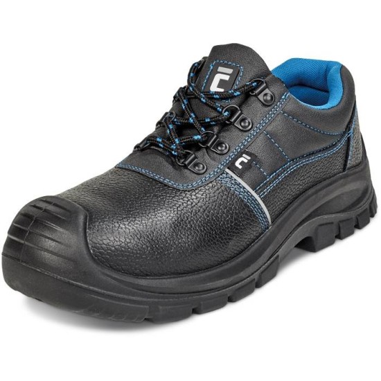 Pantofi de protectie tip S1 cu bombeu metalic, 6 luni garantie in purtare Negru si albastru