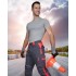 Pantaloni de lucru calitate premium, tercot kanvas 270g/m2 Neon Gri si rosu