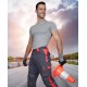Pantaloni de lucru calitate premium, tercot kanvas 270g/m2 Neon Gri si rosu Pantaloni de lucru calitate premium, tercot kanvas 270g/m2 Neon Gri si rosu