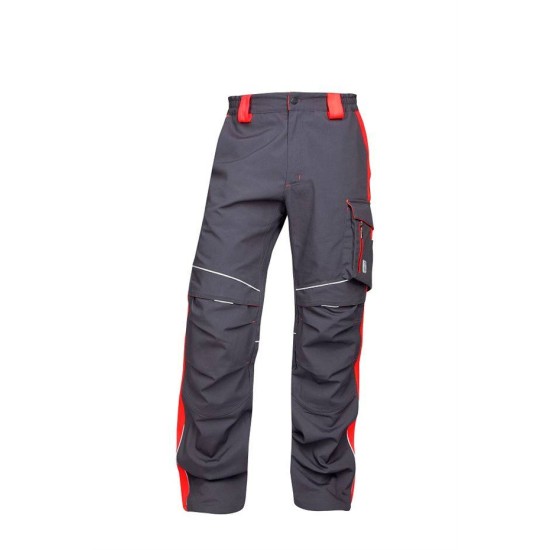 Pantaloni de lucru calitate premium, tercot kanvas 270g/m2 Neon Gri si rosu Pantaloni de lucru calitate premium, tercot kanvas 270g/m2 Neon Gri si rosu
