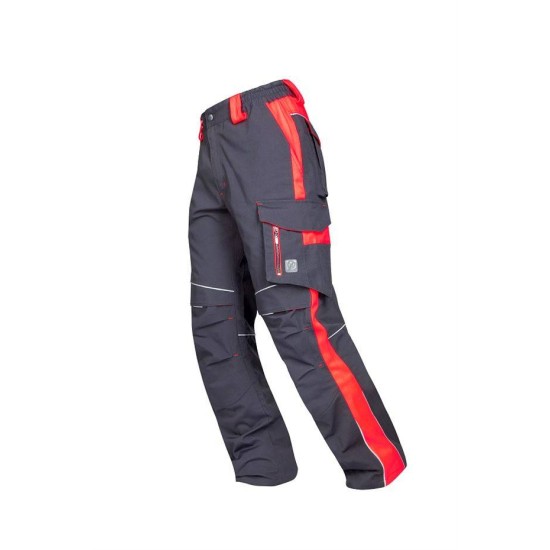 Pantaloni de lucru calitate premium, tercot kanvas 270g/m2 Neon Gri si rosu Pantaloni de lucru calitate premium, tercot kanvas 270g/m2 Neon Gri si rosu