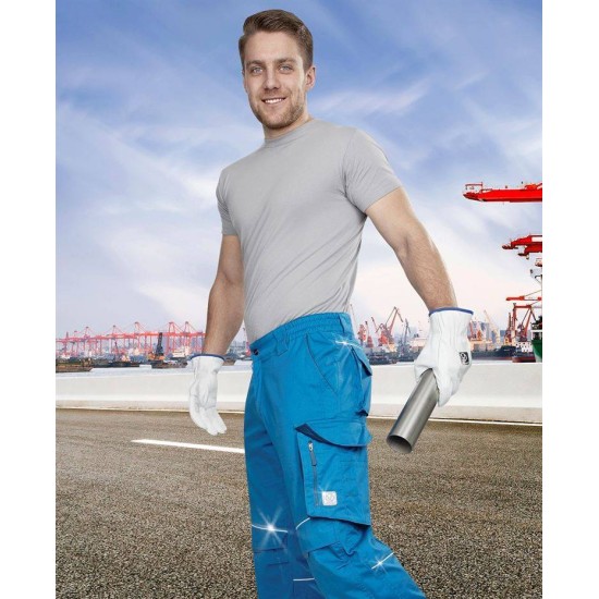 Pantaloni de lucru vara calitate excelenta, tercot 200g/m2, Albastru deschis Pantaloni de lucru vara calitate excelenta, tercot 200g/m2, Albastru deschis