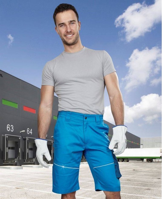 Pantaloni scurti de lucru, calitate excelenta, tercot 200g/m2, Albastru deschis