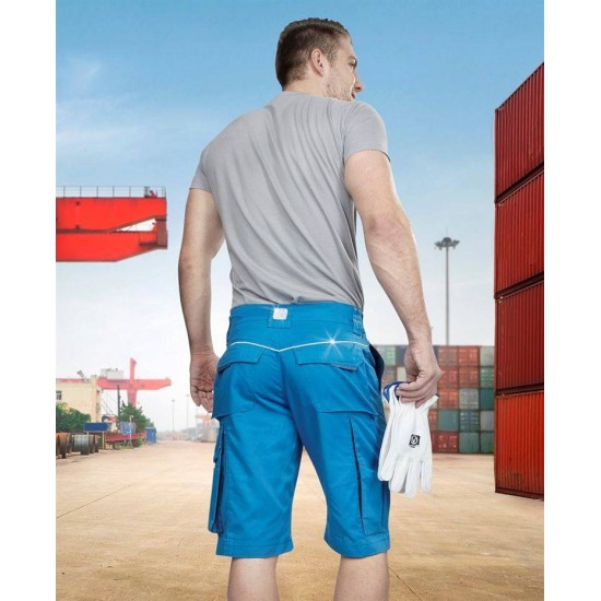 Pantaloni scurti de lucru, calitate excelenta, tercot 200g/m2, Albastru deschis Pantaloni scurti de lucru, calitate excelenta, tercot 200g/m2, Albastru deschis