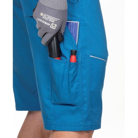 Pantaloni scurti de lucru, calitate excelenta, tercot 200g/m2, Albastru deschis Pantaloni scurti de lucru, calitate excelenta, tercot 200g/m2, Albastru deschis